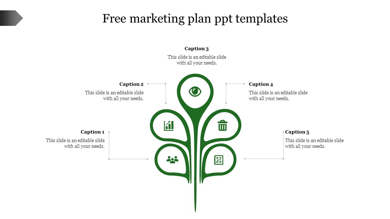 free marketing plan ppt templates-Green